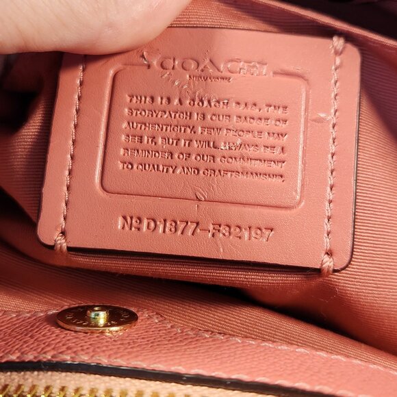 Like New Coach Brooke Pink Glitter Crossbody Bag Purse - Picture 16 of 16